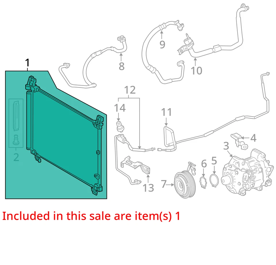 Condensador CA compatível com 15 LEXUS RC350 2050034 - Imagem 3 de 4