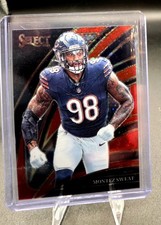 2025 Panini Select Montez Sweat Red Disco Prizm Club Level /49 Chicago Bears