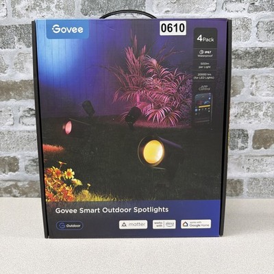 Govee Smart Outdoor Spotlights 4-Pack 2000 Lumens 36W Low Voltage Black H8066