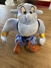 Disney Store Aladdin Plush Genie Stuffed Animal Doll Blue 18"