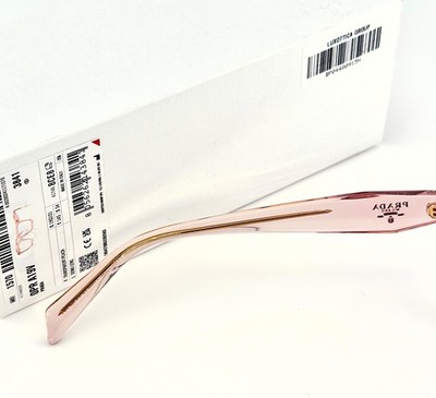 PRADA SYMBOLE PRA19V Crystal Pink Triangle Logo Eyeglass Optical