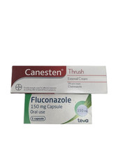 Image of Canesten 2% Thrush Cream 20g Max Strength - Fluconazole 150mg Capsules Thrush