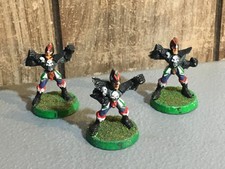 A30119 WARHAMMER BLOOD BOWL METAL DARK ELVES TEAM LINEMEN 3 PK PAINT BASE OOP GW