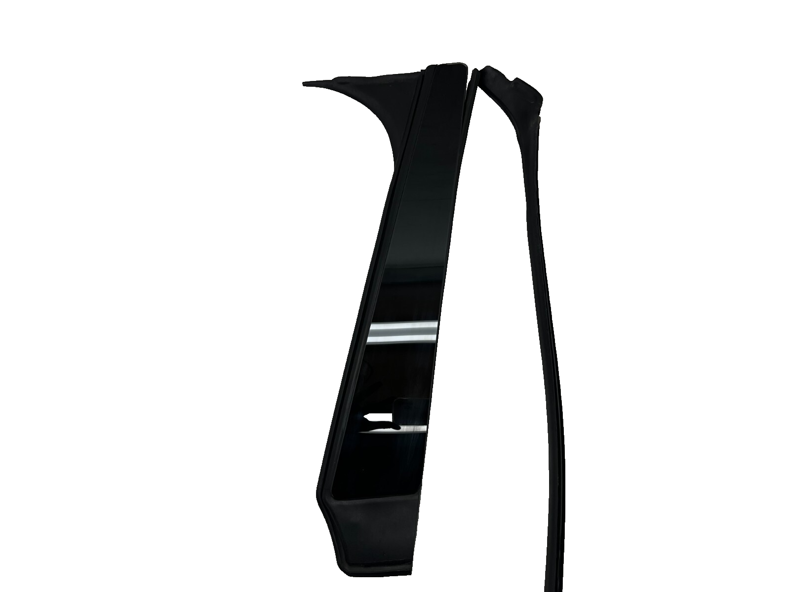 16-20 Tesla Model X Left B-Pillar Glass Applique with Rubber Seal 1032363-00-C