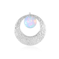 Cavill Welo Opal AnhäNger 1,25Ct Sterlingsilber 925 Platin Rund Modern