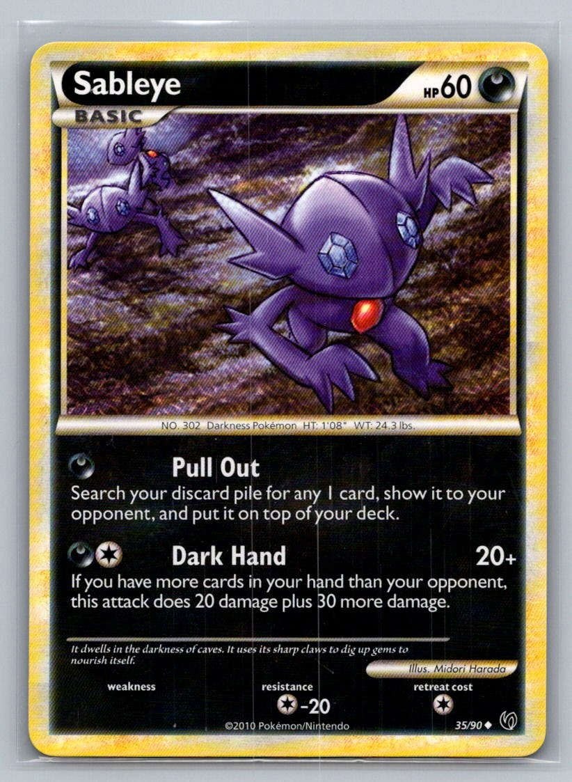 Sableye 35/90 Uncommon HGSS Undaunted Pokemon Lightly Played