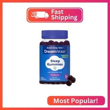 Dream Water Sleep Gummies 60 Count Sleep Aids for Adults - 5mg Melatonin, GABA
