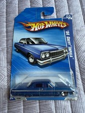 2010 Hot Wheels ’64 Chevy Impala Blue Hot Auction 3/10 161/240 R7586