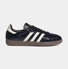 Adidas Samba Patent Snakeskin Black Off White IH9015 Womens Casual Shoe NEW
