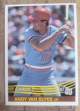 1984 Donruss Andy Van Slyke #83 (RC) Rookie St. Louis Cardinals Baseball Card. rookie card picture