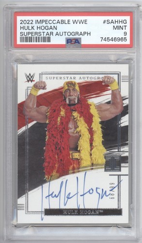 2022 WWE Impeccable HULK HOGAN Superstar On-Card Autograph PSA 9 MINT