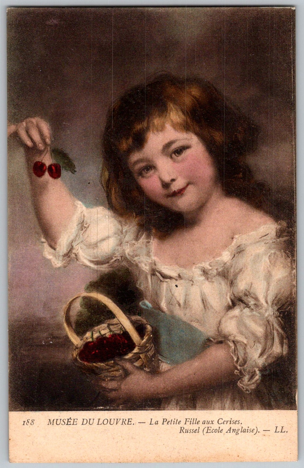 Antique Postcard LA Petite Fille Aux Paris, Fr 1900s
