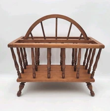 Magazine Rack Authentic Furniture Products Vintage Maple Wood 19"Lx11"Wx18"H