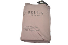 Bella Coterie Luxury Sheet Set Split King 400 Thread Count Contemporary Solid