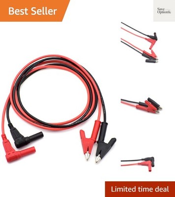 2Pcs 14 Gauge Heavy Duty Multimeter Leads with Alligator Clips, 3FT Length