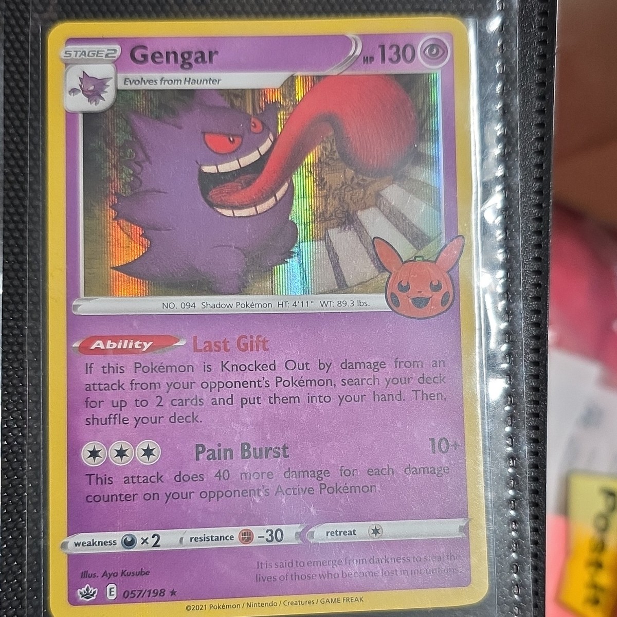 Gengar 057/198 Swsh06: Trick or Trade Chilling Reign Holo Rare | eBay