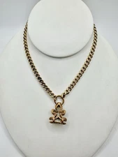 Antique VTG 10k-12k Gold Filled Watch Fob Chain Parts Necklace? 13in 23G Read