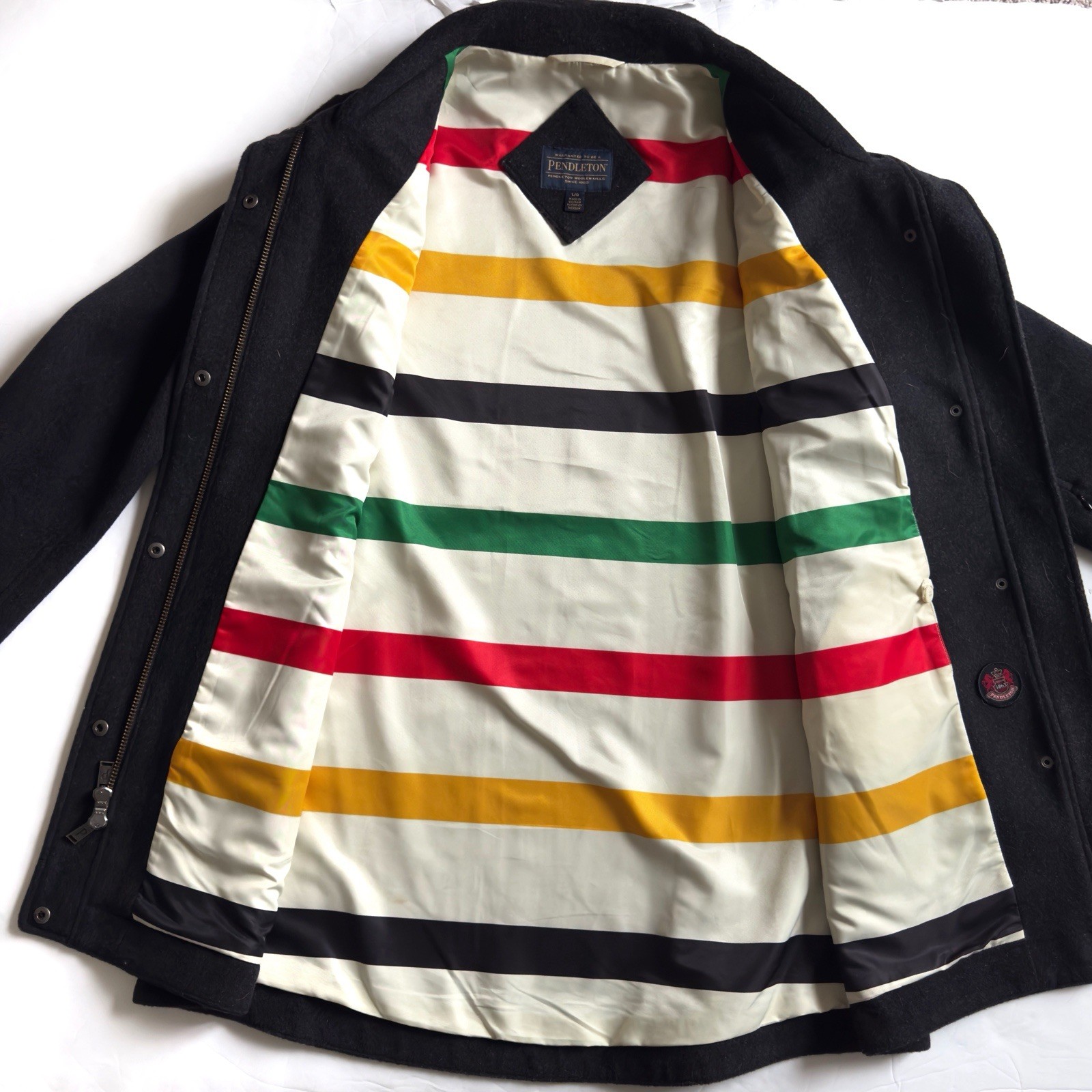 Pendleton Wool Coat Womens Large Gray Cascade Wat… - image 11