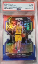 2021 Prizm AUSTIN REAVES Rookie Red White Blue Prizm Card #165 LOW POP PSA 9 RC. rookie card picture