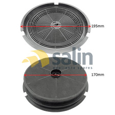 2 X DELONGHI RANGEHOOD CARBON FILTER TA60SS T60W TA90SS TA90W
