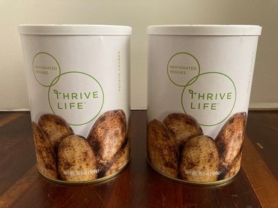 2 Thrive Life Freeze Dried Food Potato Chunks Cans MFG 2021