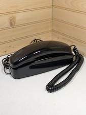 Vintage AT T 210 Push Button Landline Phone Black Appears To Be Unused