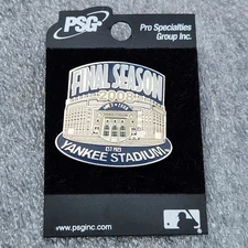 Yankee Stadium 2008 Final Season Lapel Hat Cap Pin.  