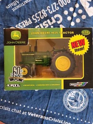 John Deere 4020 Tractor Die-Cast Metal 1/32 Scale Agriculture Original 2005