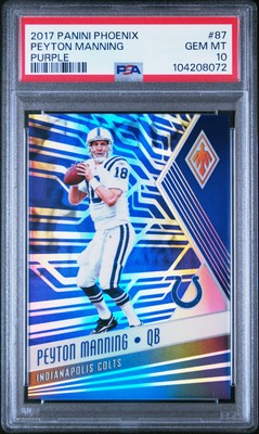 2017 PANINI PHOENIX PURPLE #87 PEYTON MANNING 88/149 PSA 10