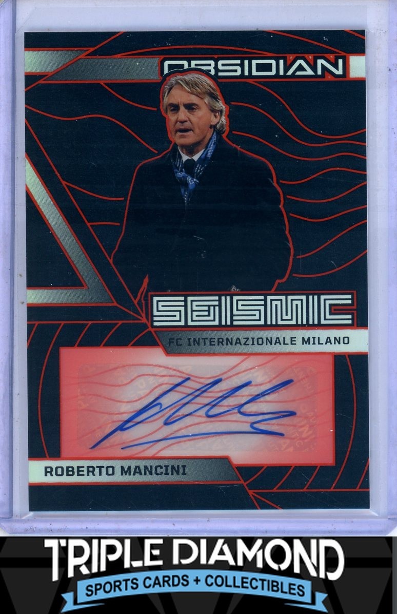 2025-26 Panini Obsidian Roberto Mancini Seismic Signatures Auto #001/149 I125