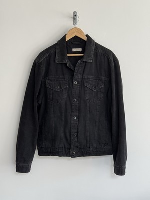 Allsaints ''branscombe'' Denim Trucker Jeansjacke gesteppt gefüttert schwarz L