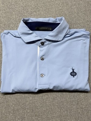 Greyson Polo Shirt Mens Medium Blue IA Cup 2025 Golf Performance Stretch Short S