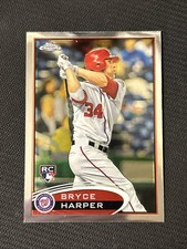 Bryce Harper 2012 Topps Chrome #196 Rookie Card RC Batting Washington Nationals