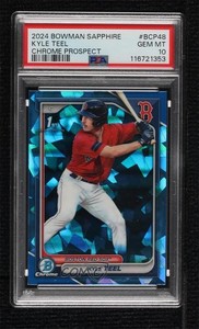 2024 Bowman Sapphire Edition Chrome Prospects Kyle Teel #BCP-48 PSA 10 GEM MT