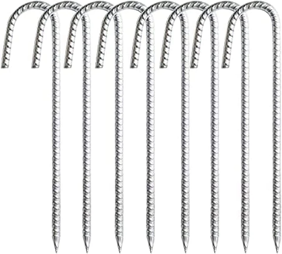 10-100Pcs Tent Pegs Heavy Duty Steel Marquee Ground Stakes Gazebo Camping Awning - Image 4 of 4