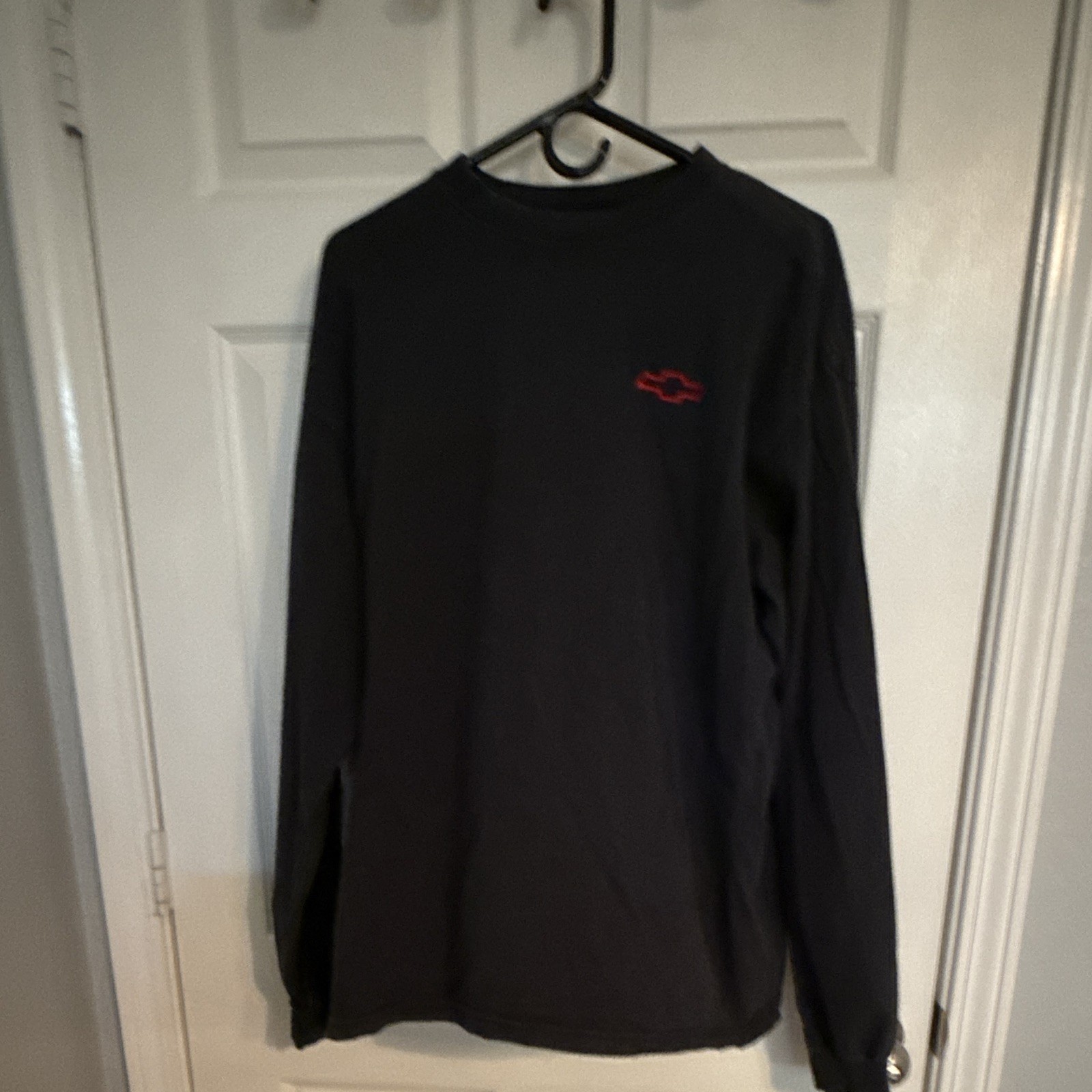 Arvil Men's XL Black Long Sleeve Crew Neck Cotton Knit Logo T-Shirt
