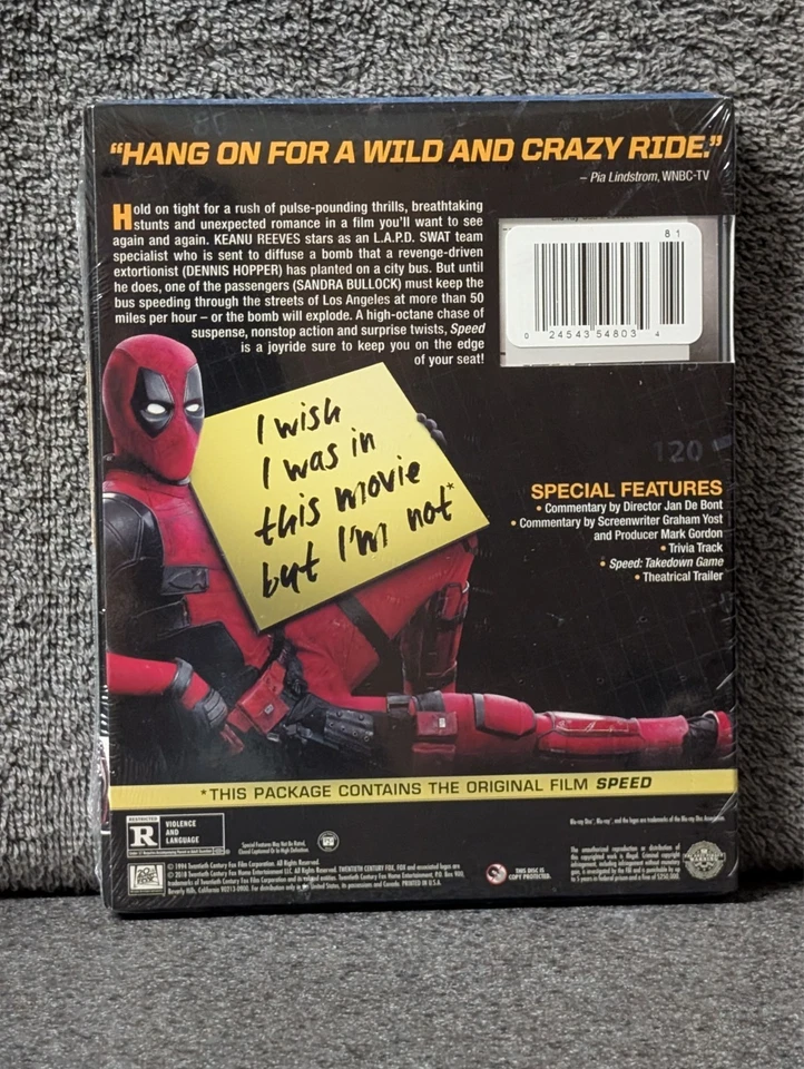 DEADPOOL PHOTOBOMB - SPEED - SEALED BLU RAY - FREE SHIPPING - Image 2 of 2