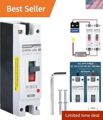 Durable 200 Amp DC Circuit Breaker with Overload Protection for Solar Systems