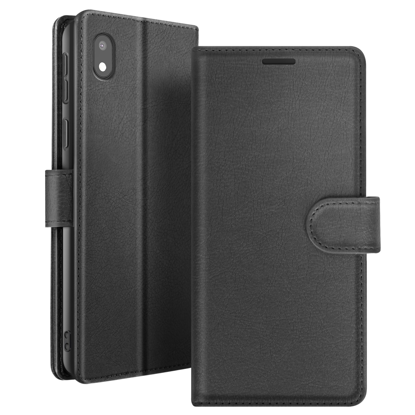Étui portefeuille Galaxy M01 Core rabat clapet et béquille de protection