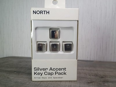 Silver Accent Key Cap Pack Arrow Keys and Spacebar Replacement Accessories NEW