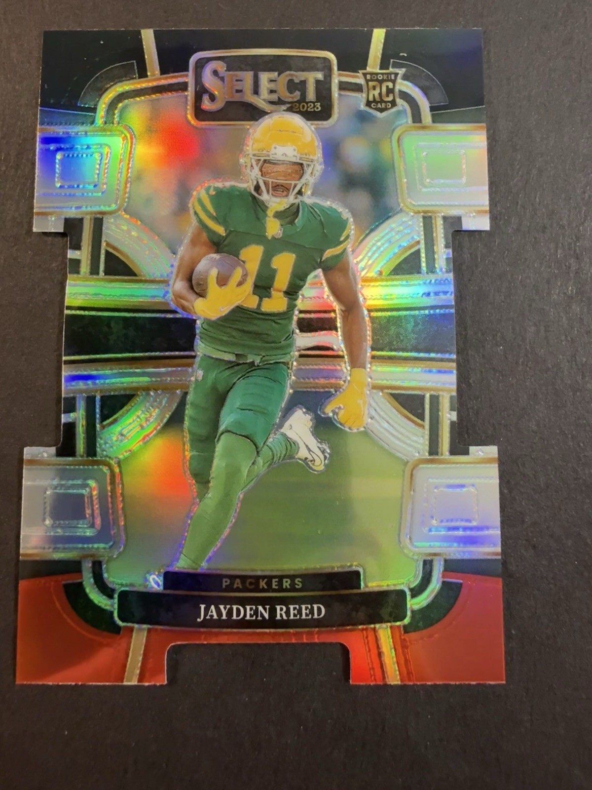 2023 Panini Select - Concourse Jayden Reed #38 Black & Red Prizm Die-Cut (RC)