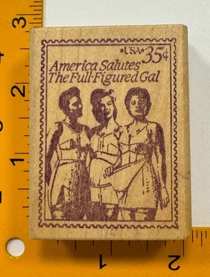 America Salutes The Full-Figured Gal Rubber Stamp by Unbranded