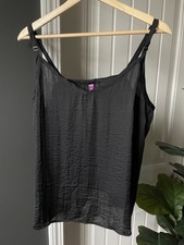 Adore Me Bethany Tank Camisole Black XL 100 Polyester Adjustable Straps Pajama