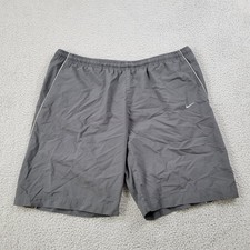 Nike Swim Shorts Mens XL Gray Embroidery Swimwear Trunks