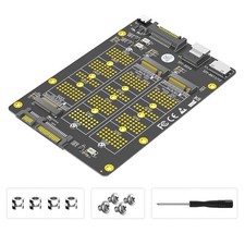 3 in 1 Combo M.2 NGFF NVMe SSD/SATA-Bus SSD to SFF-8611/8612 SATA Adapter
