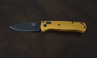 Benchmade 533-07 MINI BUGOUT Burnt Brass Aluminum