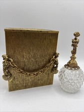 Vintage Hollywood Regency Tissue Box Holder W/ Matching Perfume