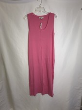 Loft Perfect Ribbed Tank Midi Dress Milano pink NWT sz XL