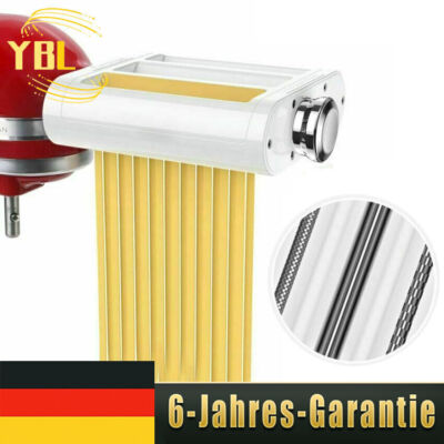 3-in-1 Nudelmaschine Aufsatz Edelstahl Pastamaker Pastamaschine Für KitchenAid