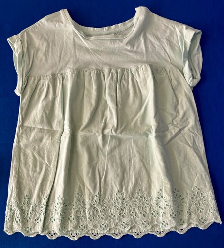 Gap Kids Girls 12 Denim Stretch Midi Shorts Eyelet Swing Top Outfit WORN ONCE - Picture 2 of 12